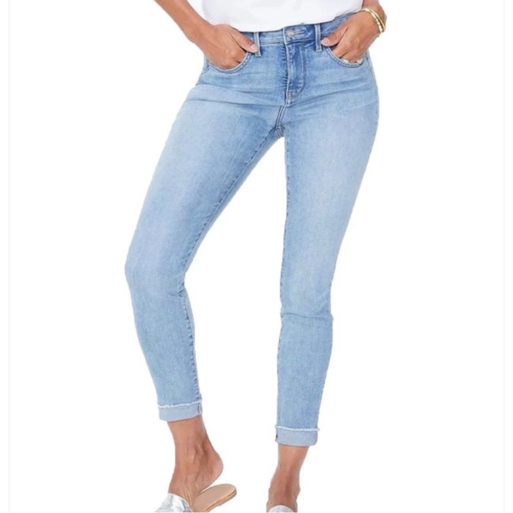 NYDJ Ami Skinny Raw Hem Size 18W High Waist Medium Wash Stretch Slim